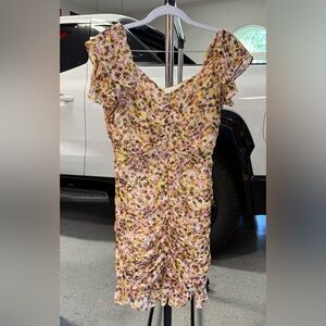 ASTR the Label Floral Ruffle Sleeve Dress